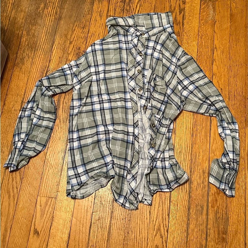 Plaid Button-Up Women's Top